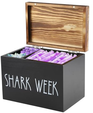 Boîte de Rangement Salle de Bain avec 2 Compartiments et Couvercle Organisateur pour Tampons Serviettes Hygiéniques Coton-Tiges et Accessoires Rangement Étanche en Bois pour Produits Féminins Toilette