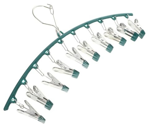 Alipis 10 Clips Wäscheständer Kleiderständer Trocknen Chip Clips Hosenbügel Faltbare Kleidung Trocknen Hosenbügel Wäscheleine Trockner Wäscheständer Kleidung Falten Hängende Clips Wäsche