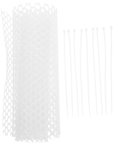 OSALADI Balkonschutzzaun sicherheitsnetz schutznetz Plastikgartenzaun Maschendrahtzaun aus Kunststoff Plastikzaun Plastiknetz Kunststoff-Maschendrahtzaun balkonnetz für haustiere pp Weiß