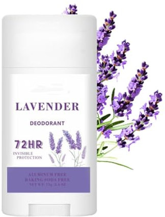 Antitranspirant und Achselcreme, pH-ausgewogener Schutz, Hauch von Lavendel, 24-Stunden-Geruchsschutz, 2 Stück, für Damen und Herren, dauerhafte Frische, sanft zur Haut, breit, fest, Körperaroma-Creme