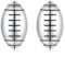IRIRI Sportliche Ohrstecker aus S925 Sterlingsilber for Damen und Herren – Baseball-, Basketball-, Football-Ball-Design – Hypoallergenes Geschenk for Geburtstage, Weihnachten(Football)