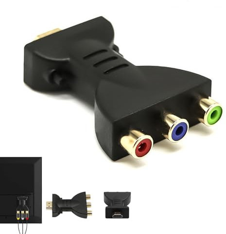 Adattatore RCA HDMI1080P, convertitore rca hdmi, adattatore hdmi av, Supporta TV HD, TV Anziani, Fotocamere, Collegamento Video e Audio per Senza, Adattatore HDMI a 3 RCA CVBS AV
