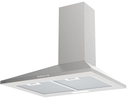 CATA Dunstabzugshaube VK-6000 X, mechanische Steuerung, 3 Stufen, Förderleistung 480 m³/h, Geräuschpegel 56 dB, Motor K10, Beleuchtung, Weiß