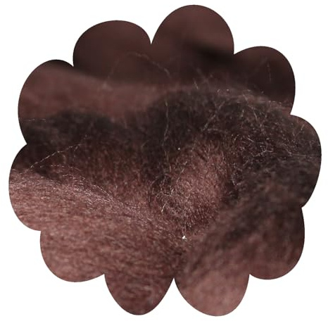 Deutsche Merinowolle Filzwolle 25g Merino, nassfilzen, nadelfilzen, Märchenwolle, Spinnwolle, Spinnfasern, Wolle zum spinnen, filzen, basteln (schoko braun)