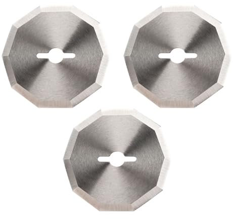 Bestgle 3 Stück rotierende Ersatzklingen, Ersatzklingen für Rollschneider Ersatzklingen kompatibel mit Fiskars, Olfa und anderen für alle Stoffe, Patchwork, Nähen und Handwerk