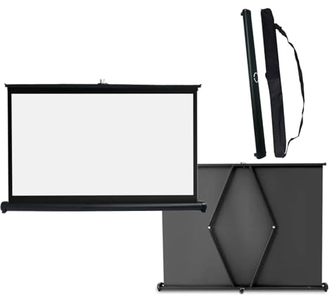 SXKJQER Écran De Projection De Bureau,30, 40, 50 Écran De Projection Manuel À Tirer, Ecran Projection Videoprojecteur Portable, Écrans De Projection TV Et Home Cinema(16:9,30)