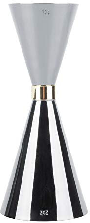 KIMISS 30 Ml de 60 Ml Jigger en Acier Inoxydable - Cône Cône de Mesure du Vin pour le Barman, Outil d'accessoires de Bar pour les Professionnels et les Passionnés