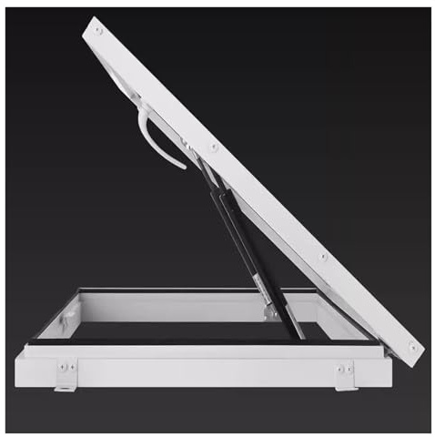 Galvanized Powder Coated Steel Roof Hatch Attic Trap Door Burglar Proofing Well Access Large Shopping Centres, Hotels(75x75cm/2.46x2.46ft)