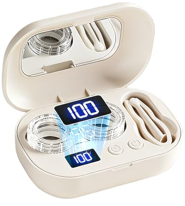 Generisch Ultrasonic Contact Lens Cleaning Device, Ultrasonic Portable Cleaner for Home, Contact Lenses Storage Box, for Gym, Office, Outdoor, Hotel, Sports, Jogging, Fitness, Care