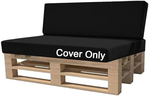 MCNDSI Wasserdichter Palettenauflage Bezug 120x80 120x60 60x40 120x40 Palettenkissen Hülle Palettensofa Abdeckung rutschfest Passend für Außen Garten Balkon Wohnbereich im Freien(R6,Seat:80x120x15cm)