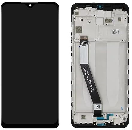 SHOWGOOD - Pantalla táctil LCD, para Xiaomi Redmi 9 M2004J19AG M2004J19C LCD táctil digitalizador de repuesto (negro con marco)