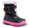 DEMAR Kinder Winterstiefel mit Wolle gefüttert Bear (24/25, schwarz/pink)
