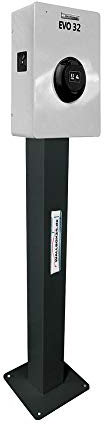 Standfuß Wallbox EVO Serie schwarz für Elektrofahrzeug Hybrid EV Stele Standsäule