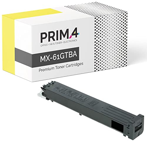PRIMA4 - MX-61GTBA Schwarz Toner Kompatibel mit Drucker Sharp MX-2630, 2651, 3050, 3551, 4071, 5050, 6070, 6071-40k Seiten