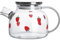Théière En Verre Résistante À La Chaleur De 1 000 ml Élégante Et Design Fraise Idéale Pour Le Thé Froid Et Les Boissons Glacées