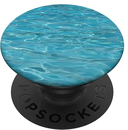 Blue Swimming Pool Resorts Park Water Ripples Tourist Gift - PopSockets Ausziehbarer Sockel und Griff für Smartphones und Tablets