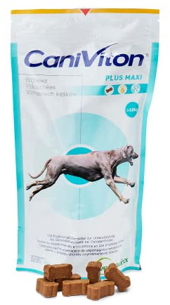 Vetoquinol Caniviton Plus Maxi | 90 Chews | Ergänzungsfuttermittel für Hunde | Kann unterstützend wirken in der Gelenkgesundheit | Enthält Glucosamin und Chondroitinsulfat