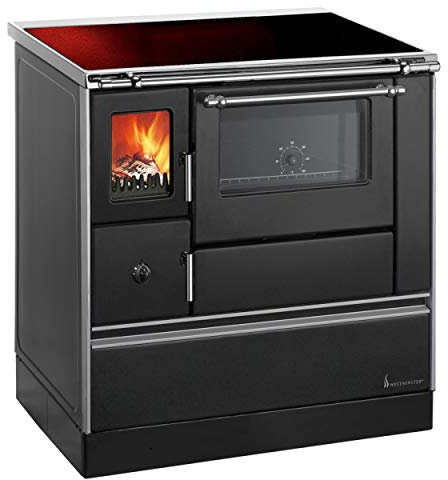 Westminster (by Wamsler) G001768285 Wamsler K 176 F/A 90 Küchenofen Schwarz, Glaskeramikplatte, Backfach rechts/A