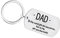 AMDXD Porte-Clés, Porte Clé Acier Inoxydable Plaque Militaire Gravure Dad, to The World You are One Person...Style A, Argent, 4 X 2.4CM