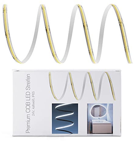 LED Universum COB LED Streifen kaltweiß Band Strip Premium Filament 24V LED Streifen IP65 kaltweiss (2 Meter)