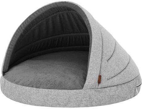 HOBBYGARDEN Lit pour chien - Coussin - Couché - Niche pour chien - Canapé pour animaux de compagnie - Matelas pour animaux de compagnie - 65 x 65 cm - Gris