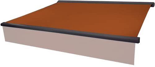 Planesium Premium Markisentuch (6m / 600cm x 300cm / 3m Orange) Markisenbespannung Markisenstoff Markisen Tuch Markisevolant OHNE Volant Ersatzstoff fertig genäht Wasserabweisend