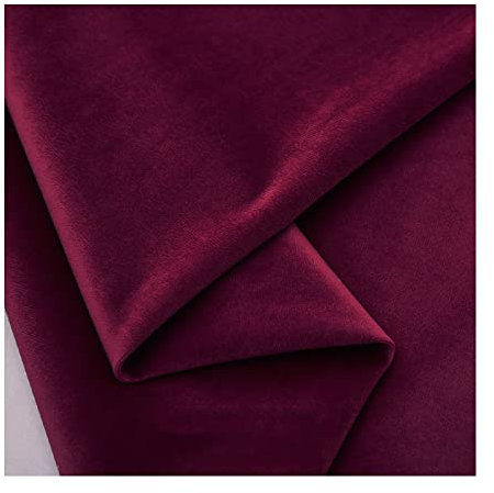 Samtstoff Baumwollsamtmaterial Polsterstoff Heimtextilien Hintergrundtuch Meterware - 146cm Breit Rote Serie(Color:Burgund)
