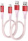 Maxonar Câble USB C Court 50cm/0.5M 2Pack 10Gbps Câble de données USB3.2 Gen2 Type C Android Auto QC3.0 Chargeur Rapide USB A à C 3.1A pour Samsung Note20 Galaxy S23/S22/S21 Z Flip5 Pixel 8 rouge