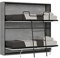 IMAGO FACTORY Kendo Double - Horizontales Klappbares Doppelbett, Platzsparendes Bett, Faltbar, L.200 S.106 H.97, Klappbares Wand-Etagenbett, Matratzen Enthalten, Zementfarbe