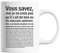 Mug Opticien Homme Bon ou Mauvais Blanc | Tasse humour métier imprimée en France