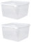 Set Of 2 Large Food Storage Container 15L Box Food Preserve Cake Tub 32.5cm x 18cm