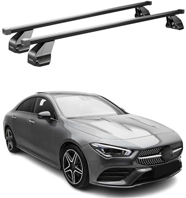 OMAC Menabo Dachträger für BMW 4er G22 G82 Coupé 2020-2026 Stahl Schwarz | DIN 75302:2019 & ISO/PAS 11154:2006 geprüft, Abschließbar, City-Crash-getestet, bis 75 kg Traglast, Querträger, Grundträger