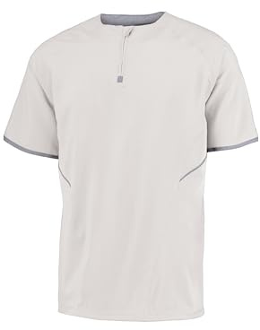 Russell Athletic Men's Short Sleeve Pullover Cage Jacket - Lightweight Sports Outerwear, White/Stealth, 3XL
