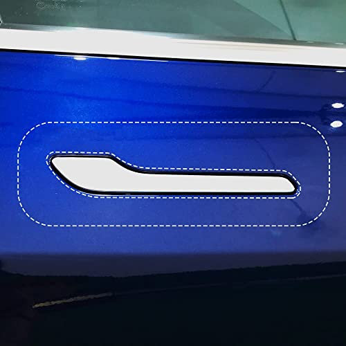 (4 in 1) skoko Tesla Model 3 and Model Y 2023 2022 2021 2020 2019 Door Handle & Door Handle Around Scratch Guard Protector PPF, Film, Sticker, Wrap, Clear, Guards,Wraps