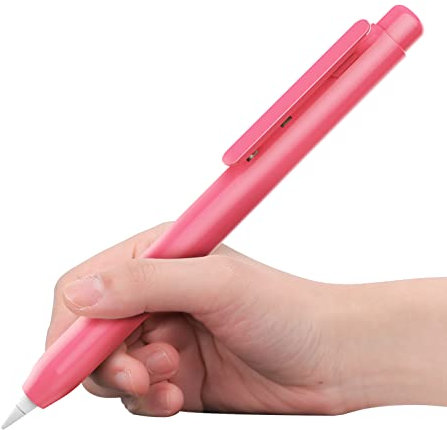 TiMOVO Holder Case Fit Apple Pencil 1st Generation, Retractable Tip Cap Protective Pencil Sleeve Cover with Sturdy Clip for Apple Pencil 1st Gen - Watermelon