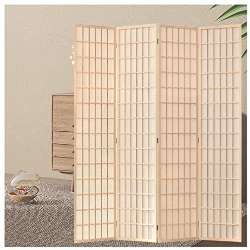 pujindu Raumtrenner, Freistehende Faltbare Sichtschutzwände, Bambus-Holz-Lamellen-Trennwand, Dekorative Trennwände Für Wohnzimmer, Schlafzimmer, Büro (Farbe : Wood Color, Größe : 2X1.5M)