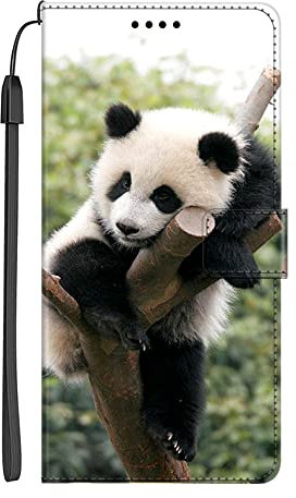 EuoDuo Cover con Disegni per Samsung Galaxy A12 Custodia Libro Portafoglio PU Pelle Completa Protettiva Caso Magnetica Flip Wallet Case - Orso Panda