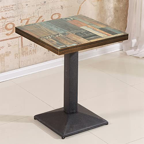 RELOVE Mesa de Comedor escandinava de diseño Mesa de Madera, Mesa de Comedor o Salón, Robusta y Funcional, para Cocina, Terraza (60 * 60 * 75 cm (Piso de Flores Vintage))