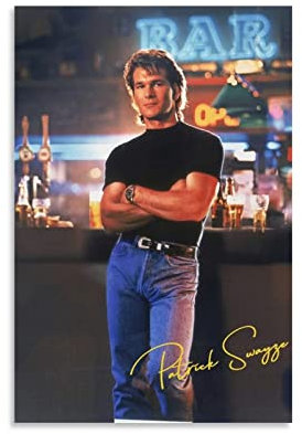 Enartly Leinwand Druck Poster Patrick Swayze Poster e Wall Art Modern Family camera da letto Decor 60x80cm Senza Cornice
