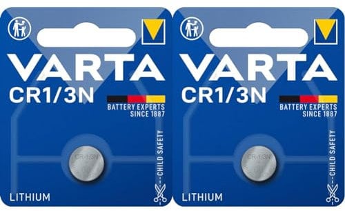 VARTA Batteries Electronics CR1/3N Lithium button cell 3V battery 2-pack, Button cells in original blister pack of 1