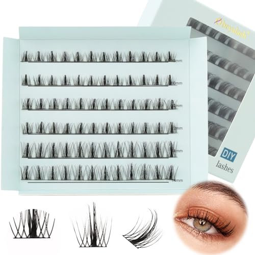 Faux Cils Manga Eyelashes Individual 10mm 12mm 14mm Individual Lashes D Curl DIY Cils Individuels Réutilisable Faux Cils Individuel at Home by Obeyalash (DL02)