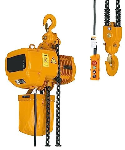AmNooL Elektrische Hebezeuge 1, 2, 3 Tonnen, Einzel-, Doppelphasen-Lufthebe-Elektro-Laufkatze, lebenswichtiger Kettenhebekran
