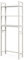LIFEZEAL Scaffale Salvaspazio sopra Lavatrice in Metallo, Mensole Bagno per Asciugatrice, 63x26,5x170/178 cm, Porta da Terra per Detersivi con 3 Ripiani e Ganci Staccabili per Pantofole (bianco)
