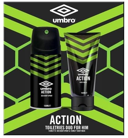 Umbro Action Body Spray 150ml And Body Wash 150ml