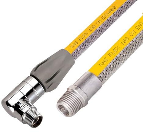Braided Stainless Steel Gas Pipe Flexible 1/2, For LPG and Natural Gas