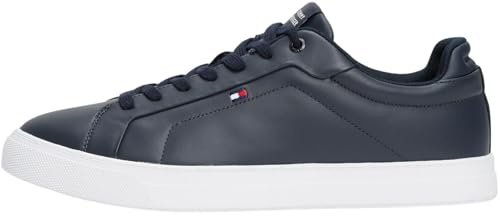 Tommy Hilfiger Herren Sneaker Low Icon Court Leather Flag Essential