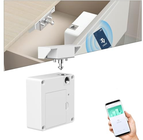 Smart Schubladenschloss, RFID Schrank Schloss, Elektronisches Smart Schubladenschloss, Intelligentes Kabinettschloss Möbelschloss (NFC)