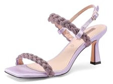 QUEEN HELENA Sandali Eleganti con Strass Donna S2860 (Viola, Sistema Taglie Calzature EU, Adulto, Donna, Numero, Media, 36)