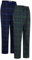 GLOBAL Herren Pyjamahose aus Flanell Baumwolle Schlafanzughose 2er Pack Blau Kariert Grün Kariert L
