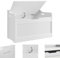 Storage Chest - White Storage Box with Hinged Lid - Storage Bench for Blankets - Shoe Storage Unit, Large Toy Box Organiser - Blanket Box - Modern Style Trunk for Hallway, Bedroom & Living Room